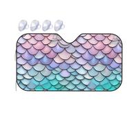 Mermaid Red Purple Aqua Printing Upgrade Car Windshield Sun Shade Protect Car from Sun Rays Heat Damage,Vehicle Accessories