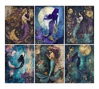 Mermaid Rice Papers, 21 x 26.5cm (6 Sheets) - Decoupage Paper 6X Designs for Collage, Mixed Media, Card Making & Crafts, Decoupage by CRAFT KREATIVELY