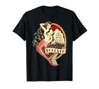 Mermaid Sailor Siren American Traditional Tattoo Flash Value Graphic T-Shirt