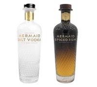 Mermaid Salt Vodka Smooth & Subtle & Mermaid Spiced Rum Rich & Sophisticated - 2x 70cl