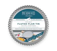 Mermaid Samuel Grove 7" Fluted Flan Silver Anodised Loose Base 180 x 25mm
