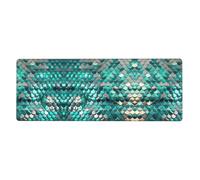 Mermaid Scale Extra Large Desk Pad,Non-Slip Rubber Base Mat, for Keyboard, Mouse and Desk Protection
