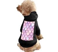 Mermaid Scale Glitter Cute Dog Hooded Sweatshirt Warm Cat Hoodies Clothes Funny Pullover Sweater for Small Medium Large Pet