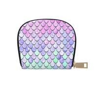 Mermaid Scale Leather Semi-Circular Card Bag, Compact and Convenient, Easy to Store