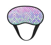 Mermaid Scale Print Sleep Eye Mask Light Blocking Soft and Comfortable Night Eye Blinder for Women Men for Sleeping Travel Night Shift