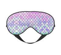 Mermaid Scale Printing Reversible Design Sleep Mask, Ideal for Camping, Meditation & Shifts, Snug Fit,No Light Leakage