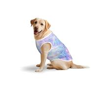 Mermaid Scale Soft Print T-Shirt Vest For Large Dogs, Comfort Cotton Pet Clothes Stretch Dog Pullover Tee Sleeveless Sweatshirt (3xl-5xl)