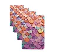 Mermaid scales background Car Air Freshener Cards for Women Men 4 Pack Cute Car Accessories Long Lasting Scent Car Diffuser Hanging Auto Aromatherapy Tablets Car Fresheners Gifts