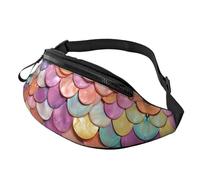 Mermaid Scales Background Fanny Pack Waist Bag For Men Women, Lightweight Adjustable Belt Bag Fashion Hip Bum Bag For Travel Hiking Running