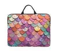 Mermaid Scales Background Laptop Case Sleeve 14 inch Shockproof Protective Notebook Case Travel Laptop Bag with Handle Waterproof Computer Cover Briefcase Handbags for Men Women