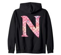 Mermaid Scales Pink N Enchanting Style Zip Hoodie