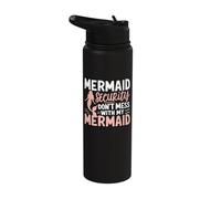 Mermaid Security Don't Mess with My Mermaid Stainless Steel Insulated Water Bottle