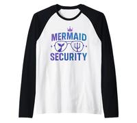 Mermaid Security Funny Bodyguard Sunglasses for Family Squad Raglan Baseball Tee