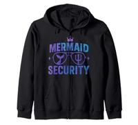 Mermaid Security Funny Bodyguard Sunglasses for Family Squad Zip Hoodie