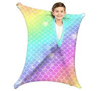 Mermaid Sensory Body Sock, Full Body Stretch Wrap for Children with Autism Sensory Processing Disorder, Stress Relief & Relaxing for Kids, Medium(6-9 Years)