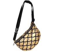 Mermaid Sequin Waist Bags Adjustable Glitter Pack Belt Bum Pouch Hip Handbag Wallet Purse Case Cosmetic Makeup Bag (Gold)