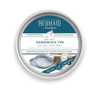 Mermaid Silver Anodised 7"/ 17.7cm Round Sandwich Cake Tin, Victoria Sponge Tin, Non Toxic Professional Heavy Duty Aluminium, Naturally Non Stick, Silver Anodised Bakeware UK Made by Samuel Groves