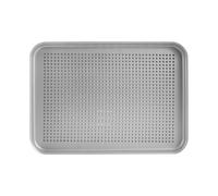 Mermaid Silver Anodised Aluminium Baking Tray Sheets Made in England (Perforated Baking Tray, 14")