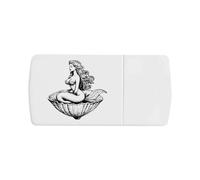 'Mermaid Sitting in a Clam Shell' Pill Box with Tablet Splitter (PI00034454)