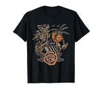 Mermaid Skeleton Traditional Tattoo Old School Tattoo Flash T-Shirt