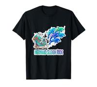 Mermaid Sleigh Ride Santa Dolphins Ocean Christmas Coastal T-Shirt