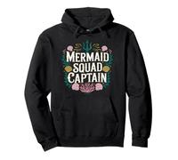 Mermaid Squad Captain Nautical Seashell Pullover Hoodie
