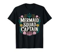 Mermaid Squad Captain Nautical Seashell T-Shirt