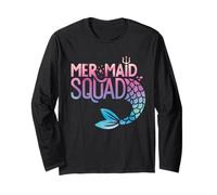 Mermaid Squad Matching Family Birthday Party Fun Long Sleeve T-Shirt