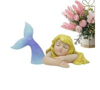 Mermaid Statue - Mermaid Figure | Resin Ornament | Home Decor Mermaid Figurine | Hand Painted Garden Sculpture Decoration for Deck, Fences, Patio, Lawn and Patio