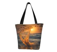 Mermaid Tail 1 Print Tote Bag For Women, Reusable Large Ladies Shoulder Bag Large Capacity Shopping Totes Fasion Handbag For Office, Shopping, Travel