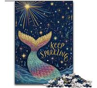 Mermaid Tail 1000 Pieces Jigsaw Puzzle for Adults& Teens, Stress Reliever Staycation Kill Time Enhance Love between Couples (26x38cm)