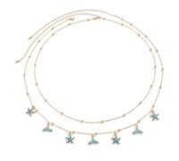 Mermaid Tail Body Chain, Adjustable Starfish Waist Chain, Ocean Beach Wedding Jewelry for Women, Adjustable, Metal, No Gemstone