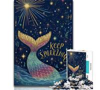 Mermaid Tail Jigsaws 1000 Pieces for Teenagers,Stress Reliever Difficult Challenge Deal As Gifts for The Whole Family (75x50cm)