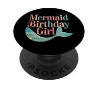 Mermaid Tail Mermaid Birthday Girl Birthdayparty PopSockets Adhesive PopGrip