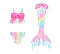 Mermaid Tail - Mermaid Costume Kids Tail for Swimming - Toddler Girls Swimsuit with Skirt Cover-Ups, Cute Princess Tankini