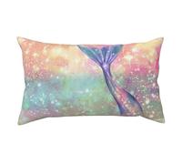 Mermaid Tail Print Home Short Plush Pillowcase, Soft Cozy Body Pillow Cover 91Ã-50cm With Hidden Zipper 91Ã-50cm