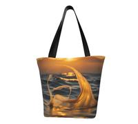 Mermaid Tail Print Tote Bag For Women, Reusable Large Ladies Shoulder Bag Large Capacity Shopping Totes Fasion Handbag For Office, Shopping, Travel