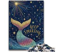 Mermaid Tail Puzzles for Teenagers Teens 1000pc Puzzle,Brain Teaser Game Wall Decoration Unique Birthday And Xmas Gifts (38x26cm)