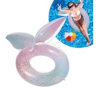 Mermaid Tail Swimming Rings for Kids Adult,70cm/90cm Mermaid Inflatable Pool Floats Heavy-Duty PVC Safety Handles Floaties Toys for Women Girls for Beach Garden Pools Party Water Sport