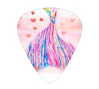Mermaid Tail Watercolor 12 Pack Guitar Picks With 3 Thicknesses And Storage Box, Abs Plectrums For Electric Bass Guitar Players