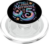 Mermaid Tale Birthday This Mermaid Is 5 Party PopSockets PopGrip for MagSafe