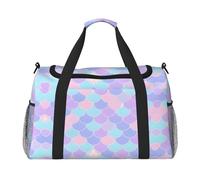 Mermaid Tattoo Print Duffle Bag for Travel,Shoulder Weekender Overnight Handbag, Sports Tote Gym Bag for Men Women