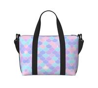 Mermaid Tattoo Travel Duffle Bag-Lightweight Carry On Weekender for Men Women, Waterproof Overnight Bag for Gym Weekend Trips