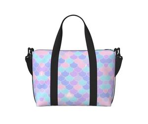 Mermaid Tattoo Travel Duffle Bag-Lightweight Carry On Weekender for Men Women, Waterproof Overnight Bag for Gym Weekend Trips