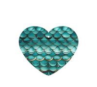 Mermaid Teal Fish Scale Printing 10 Pcs Car Air Freshener Hanging Sheets Scented Hanging Sheets With Rope For Home