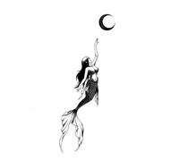 Mermaid Temporary Tattoo,Lasts To 15 Days New Technology Magic Waterproof Semi Permanent Sticker.