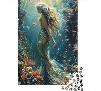 Mermaid Underwater Scene 1000 Pc Extra-thick Cardboard Premium Jigsaw Puzzle Teen Fans 12-18 Hard Difficult Challenge Fun Present 70x50cm/1000pcs
