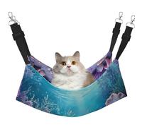 Mermaid Underwater Scene Starfish And Shells Printed Pet Hammock - Sleeping Hammock For Cats, Rabbits, Ferrets, Puppies, Small Animals