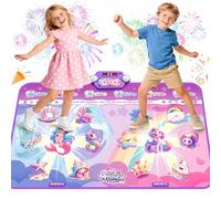 Mermaid&Unicorn Dance Pad with 2 Players for Children, Luminous Dance Mat with Wireless Bluetooth