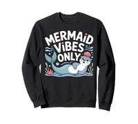 Mermaid Vibes Only Cute Ocean Otter Retro Aesthetic Sweatshirt